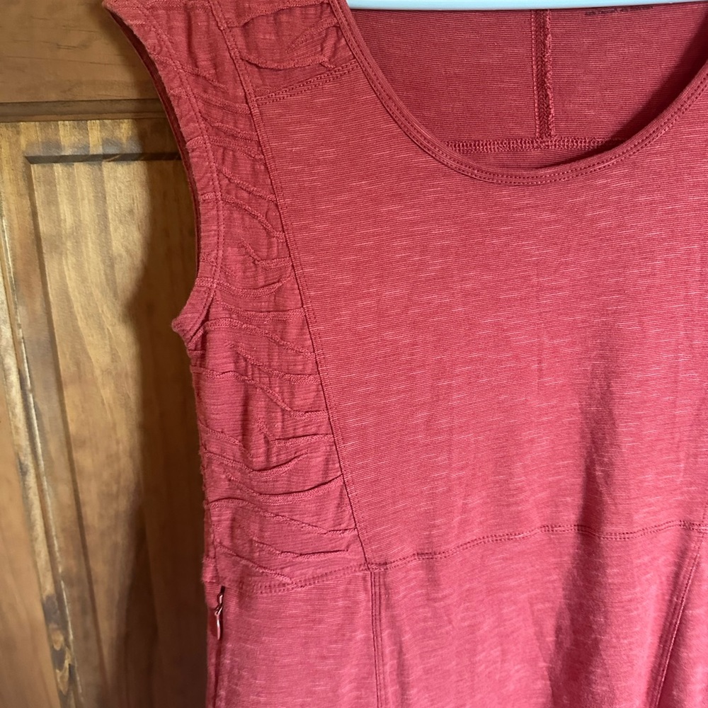Toad&Co Easy Scoop Mini organic cotton Dress in Brick Red Size Small - Picture 5 of 7